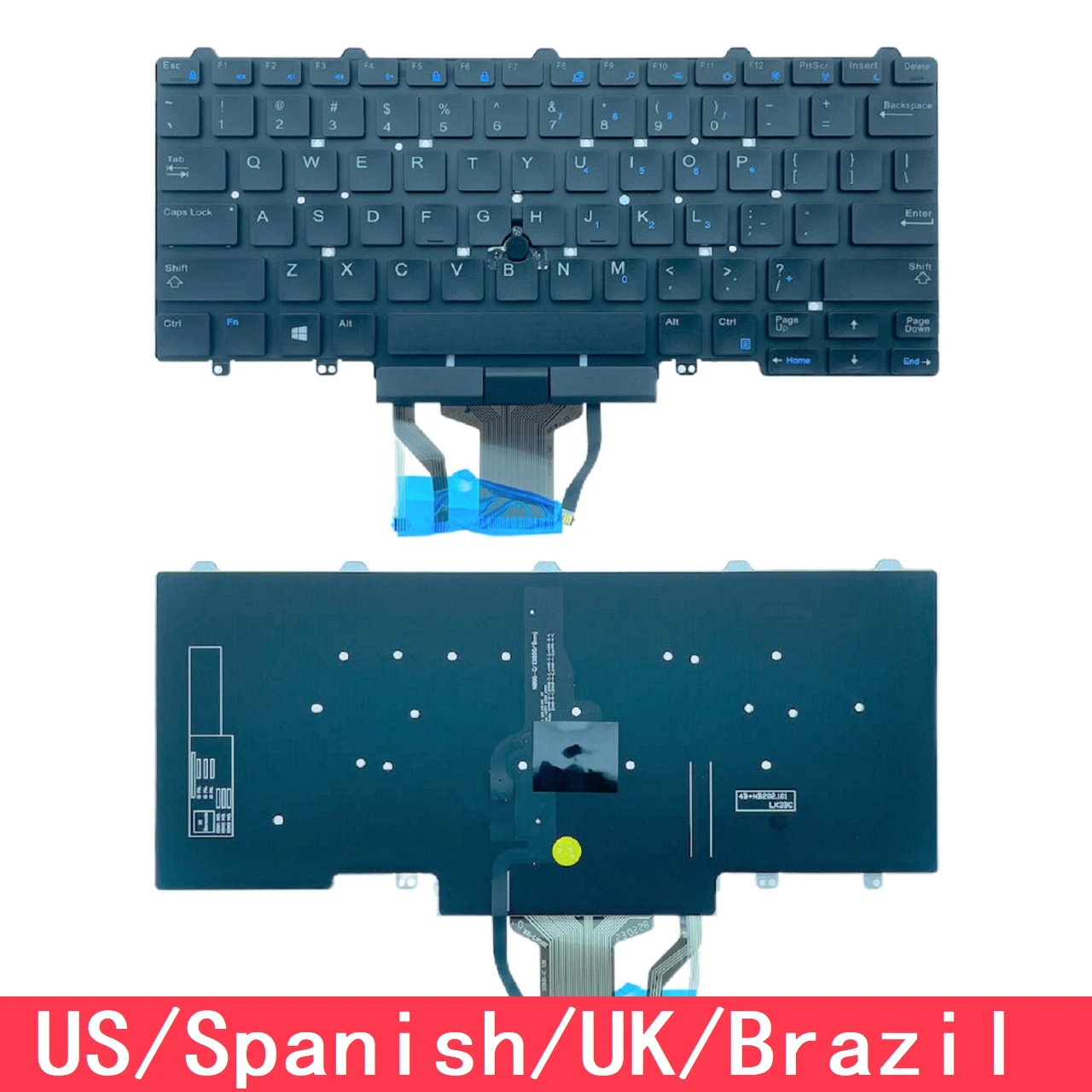 For Dell Latitude E5450 E5470 E7450 E7470 Laptop Keyboard Replacement US Spanish UK Brazil With Backlit 094F68 NSK-LKAUW
For Dell Latitude E5450 E5470 E7450 E7470 Laptop Keyboard Replacement US Spanish UK Brazil With Backlit 094F68 NSK-LKAUW
