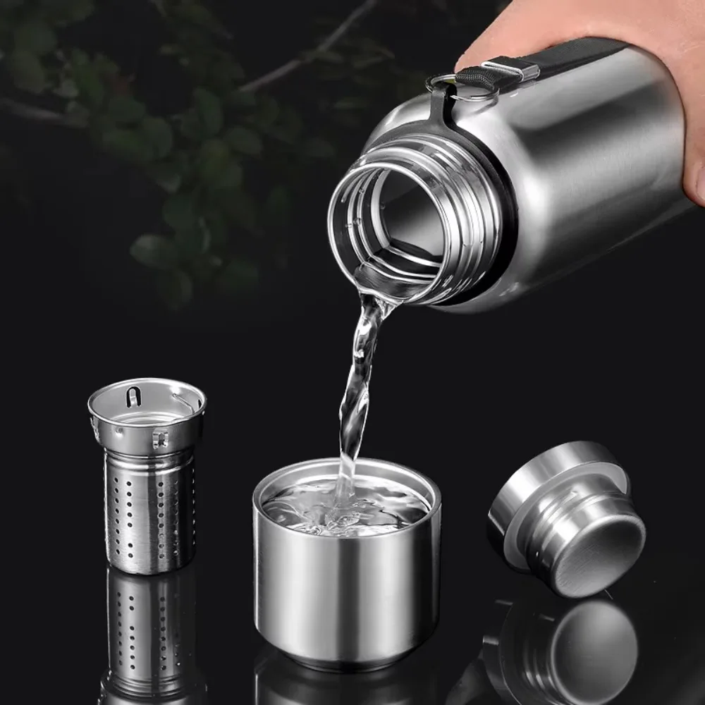 Large Capacity Sports Thermos Bottle with Filter Keep Cold/Hot Travel Insulated Cup 316 Stainless Steel Unbreakable Vacuum Flask
Large Capacity Sports Thermos Bottle with Filter Keep Cold/Hot Travel Insulated Cup 316 Stainless Steel Unbreakable Vacuum Flask