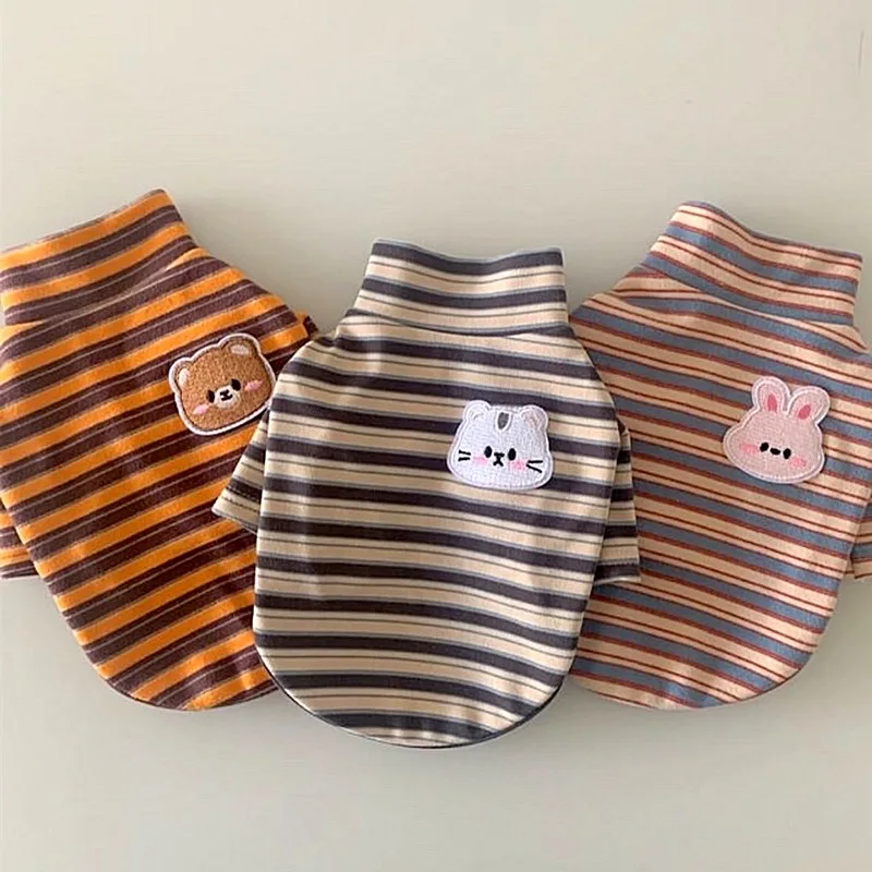 Cute Striped Puppy Clothes Spring Bottom Shirt Teddy Two Legs Vest Bears Fashion Short Sleeve Summer Dog Clothes
Cute Striped Puppy Clothes Spring Bottom Shirt Teddy Two Legs Vest Bears Fashion Short Sleeve Summer Dog Clothes