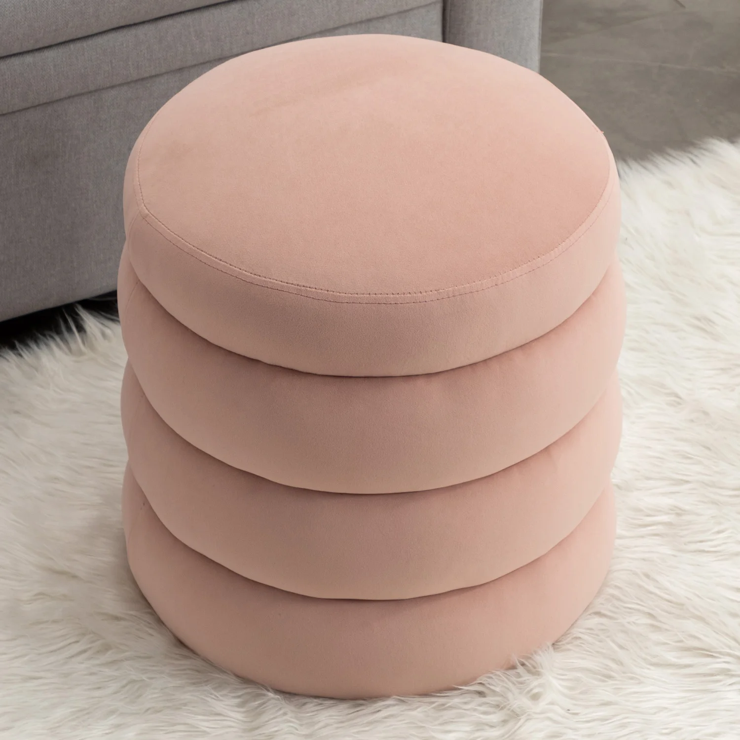 Soft Velvet Round Ottoman Footrest Stool, Pink - Luxurious and Stylish Addition to Any Room
Soft Velvet Round Ottoman Footrest Stool, Pink - Luxurious and Stylish Addition to Any Room