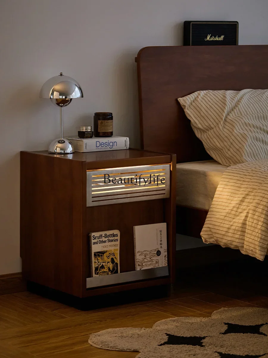 yj58 Solid Wood Bedside Table Vintage Mid-Century Storage Organizer Simple Storage Cabinet
yj58 Solid Wood Bedside Table Vintage Mid-Century Storage Organizer Simple Storage Cabinet