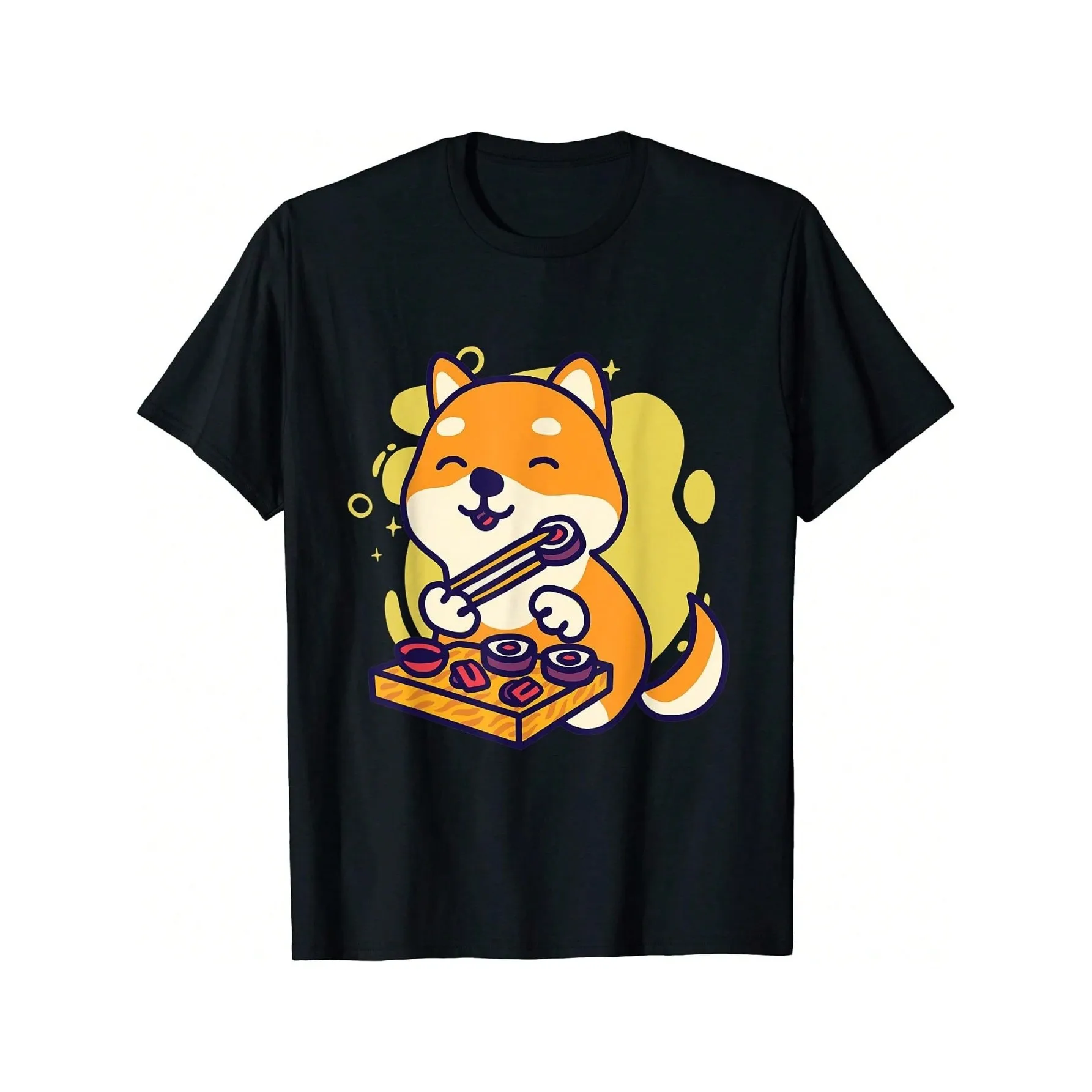 Cute Shiba Inu Eating Sushi Graphic T-Shirt Soft Breathable Cotton Casual Tee Gift
Cute Shiba Inu Eating Sushi Graphic T-Shirt Soft Breathable Cotton Casual Tee Gift