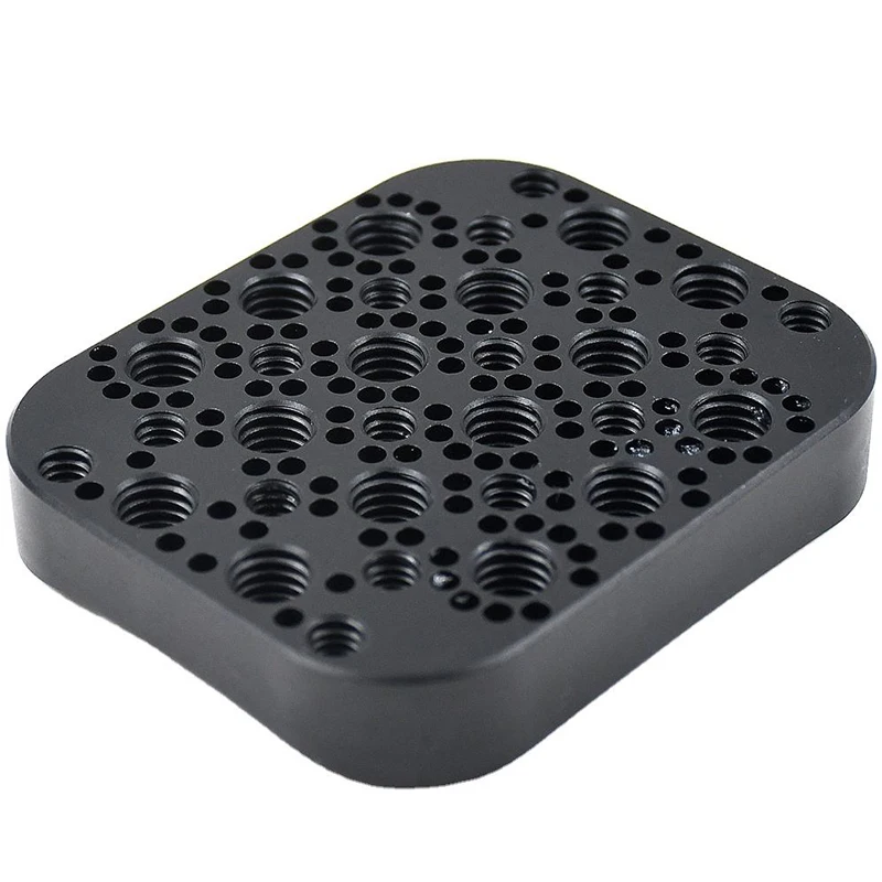 Custom Aluminum CNC Milled Milling Black Anodized Alignment Fixture with Multi Threaded Holes for Positioning Applications
Custom Aluminum CNC Milled Milling Black Anodized Alignment Fixture with Multi Threaded Holes for Positioning Applications