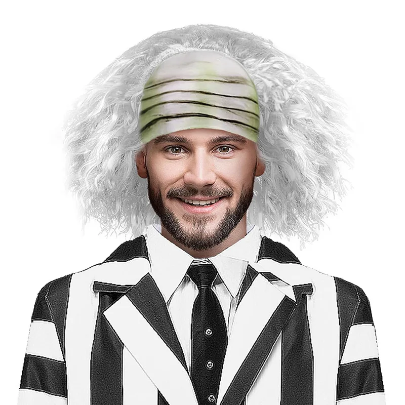 Cross-border bald head synthetic wig old man costume headpiece funny clown prop bald scalp wig short straight hair curly
Cross-border bald head synthetic wig old man costume headpiece funny clown prop bald scalp wig short straight hair curly