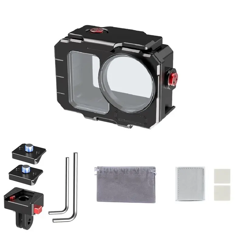 Aluminum Alloy Waterproof Case For DJI Osmo Action 6- Underwater Diving Protective Housing With Quick-Release Mount(80M)
Aluminum Alloy Waterproof Case For DJI Osmo Action 6- Underwater Diving Protective Housing With Quick-Release Mount(80M)