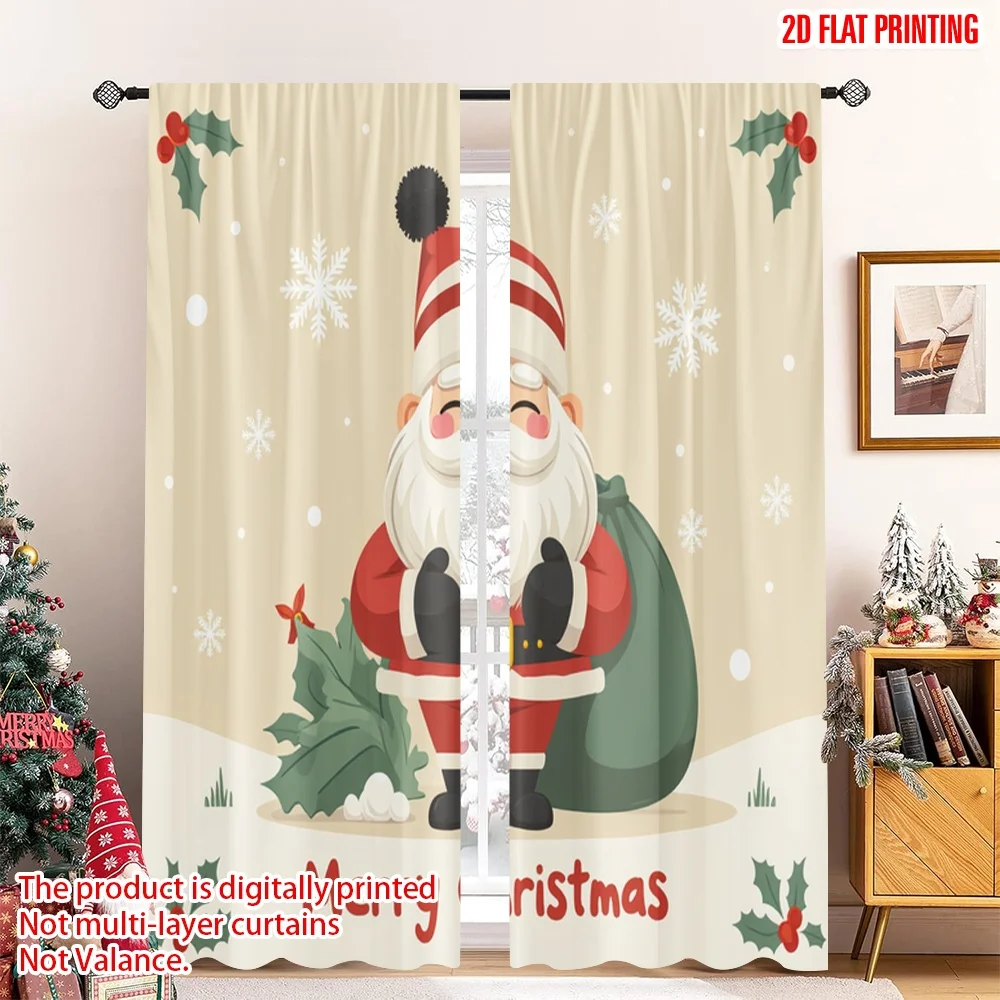 2pcs 2D flat printing Christmas Window Curtains Santa Claus Merry Christmas Festive Polyester Without Electricity Party
2pcs 2D flat printing Christmas Window Curtains Santa Claus Merry Christmas Festive Polyester Without Electricity Party