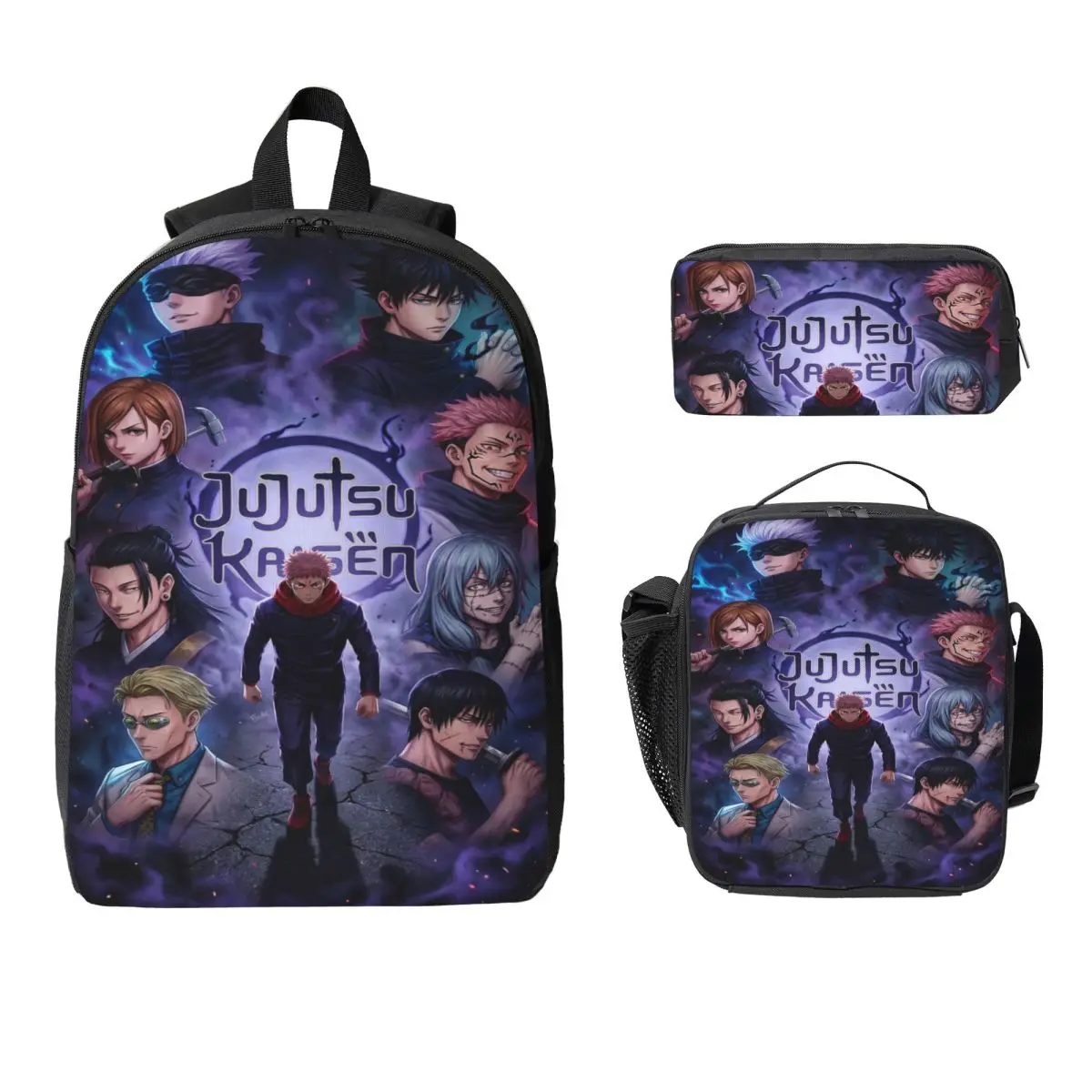 3Pcs Jujutsus Kaisens School bags Set for Girls Boys Pencil Boxes Backpack Sets with Lunch Box For School Students Daypack
3Pcs Jujutsus Kaisens School bags Set for Girls Boys Pencil Boxes Backpack Sets with Lunch Box For School Students Daypack