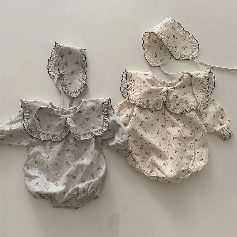 Autumn New Baby Girl Long Sleeve Large Lapel Newborn Bodysuit Cute Princess Floral Jumpsuit + Headband Infant Toddler Clothes
Autumn New Baby Girl Long Sleeve Large Lapel Newborn Bodysuit Cute Princess Floral Jumpsuit + Headband Infant Toddler Clothes