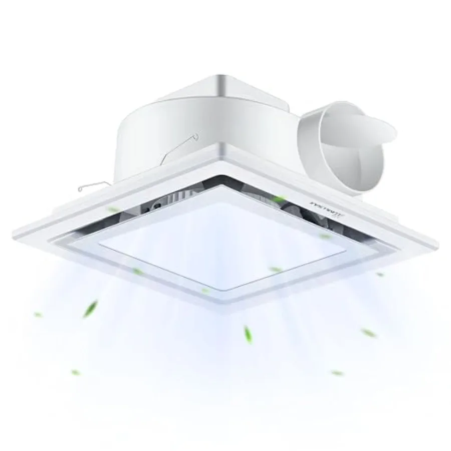Bathroom Exhaust Fan with Light 10" Ultra Quiet 1.0 Sones1000LM 5CCT Exhaust Fan Mountg Openg 8"x8" 1CFM Bathroom Fan with Ligh
Bathroom Exhaust Fan with Light 10" Ultra Quiet 1.0 Sones1000LM 5CCT Exhaust Fan Mountg Openg 8"x8" 1CFM Bathroom Fan with Ligh