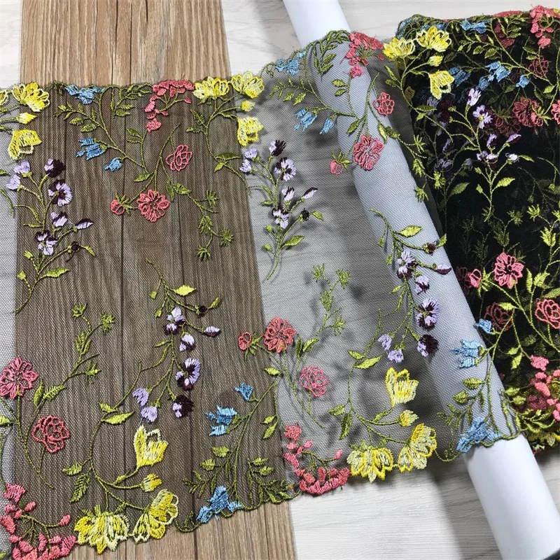 40Yds Exquisite Black Mesh Embroidered Lace Trimmings for Curtain Table Clothes Colorful Lace Fabric DIY Sewing
40Yds Exquisite Black Mesh Embroidered Lace Trimmings for Curtain Table Clothes Colorful Lace Fabric DIY Sewing