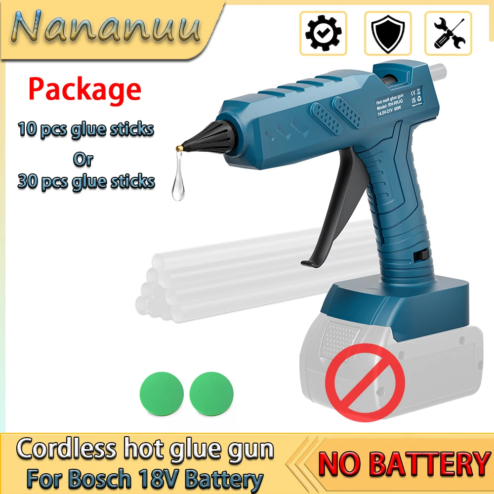 Электрический пистолет для термоплавкого клея Nananuu для аккумулятора Bosch 18 В, беспроводной электрический клей, захват 11 мм, палочка для термоплавкого сварки, воздушный пистолет
Электрический пистолет для термоплавкого клея Nananuu для аккумулятора Bosch 18 В, беспроводной электрический клей, захват 11 мм, палочка для термоплавкого сварки, воздушный пистолет