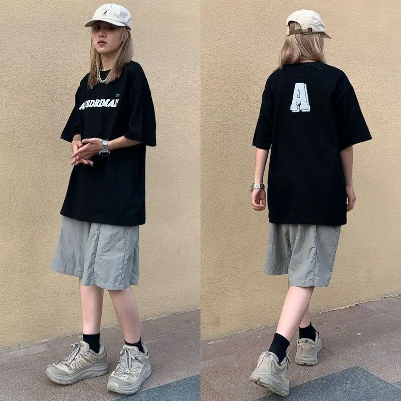 cotton trendy brand short-sleeved female letters loose ins couple students male Korean style casual half-sleeved T-shirt summer
cotton trendy brand short-sleeved female letters loose ins couple students male Korean style casual half-sleeved T-shirt summer