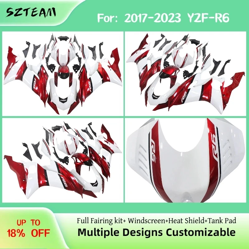 Комплект обвесов (красный/черный) для мотоцикла YAMAHA YZF-R6 2017-2023, в стиле OEM, детали кузова YZF R6 17-23
Комплект обвесов (красный/черный) для мотоцикла YAMAHA YZF-R6 2017-2023, в стиле OEM, детали кузова YZF R6 17-23