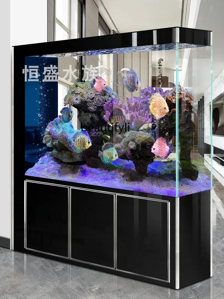 1184 Ultra-white glass fish tank living room new large ecological water-free screen aquarium bottom filter
1184 Ultra-white glass fish tank living room new large ecological water-free screen aquarium bottom filter