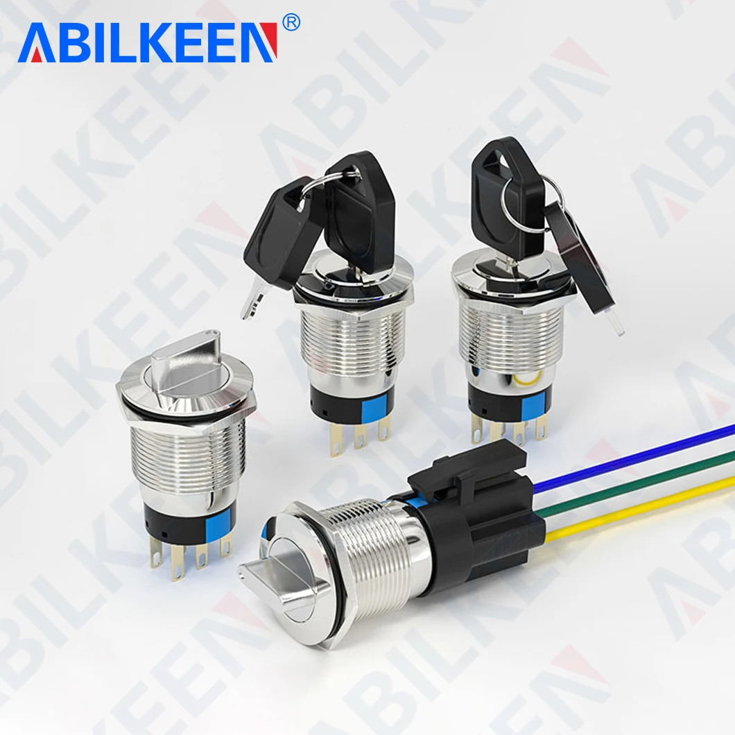 ABILKEEN 16/19/22 мм Металлический поворотный переключатель с ключом 1НО1НЗ/2НО2НЗ, селекторный, с фиксацией/без фиксации, IP65, водонепроницаемый
ABILKEEN 16/19/22 мм Металлический поворотный переключатель с ключом 1НО1НЗ/2НО2НЗ, селекторный, с фиксацией/без фиксации, IP65, водонепроницаемый