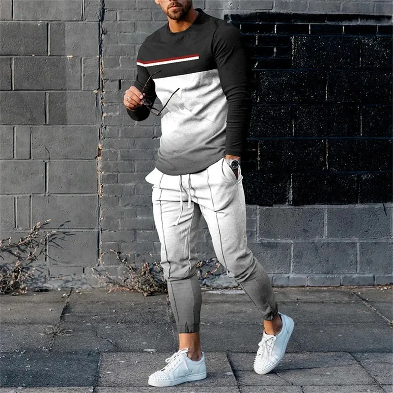 Autumn Vintage Line Radiation 3D Print Men's Sportswear 2PCS Set Long-Sleeved T Shirt Pants 2-Piece Set Oversize Men Suit
Autumn Vintage Line Radiation 3D Print Men's Sportswear 2PCS Set Long-Sleeved T Shirt Pants 2-Piece Set Oversize Men Suit
