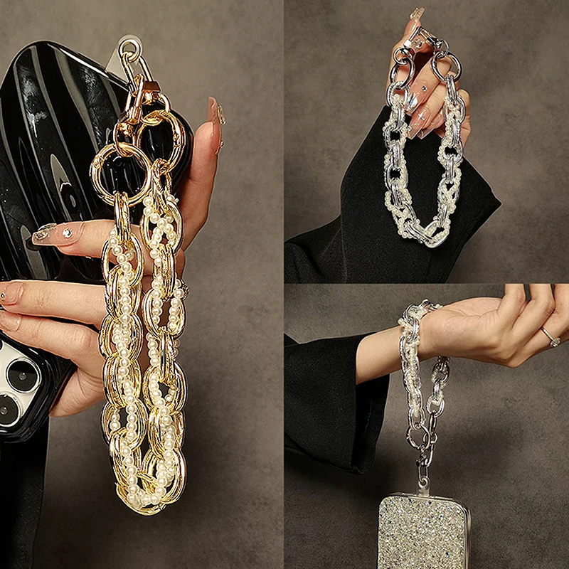 DIY Handbag Strap - Pearl Metal Chain with Detachable Phone Lanyard, Double-Buckle
DIY Handbag Strap - Pearl Metal Chain with Detachable Phone Lanyard, Double-Buckle
