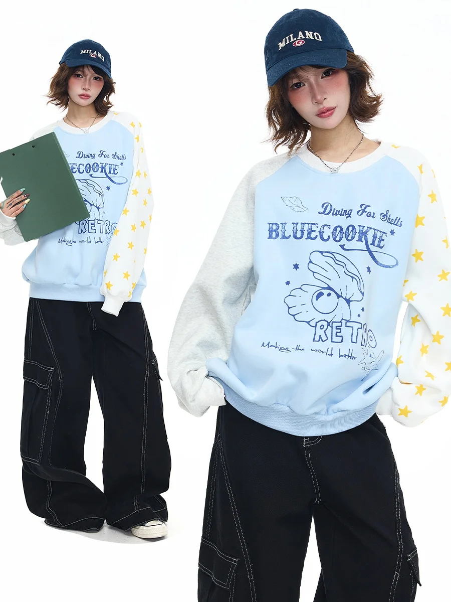 Женская толстовка Sanowers American Style с цветным блоком и звездным принтом, весенняя новинка, свободная универсальная модель без застежек
Женская толстовка Sanowers American Style с цветным блоком и звездным принтом, весенняя новинка, свободная универсальная модель без застежек