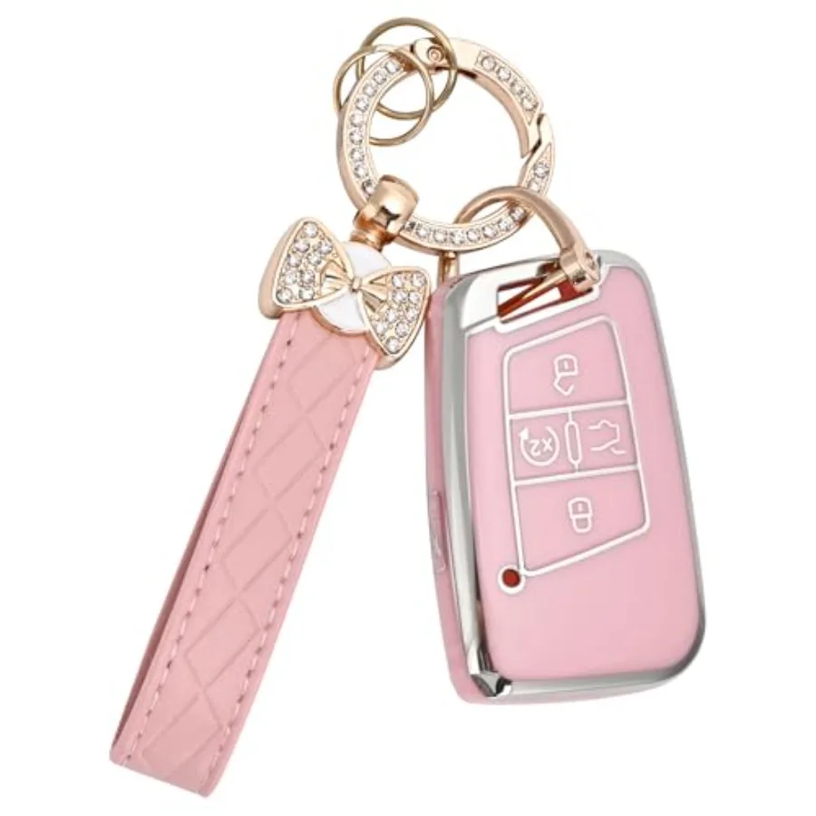 Key Fob Cover for Volkswagen with Keychain, Soft TPU Protection Car Key Case for VW Tiguan Atlas Taos SEL Jetta GLI Passat Arte
Key Fob Cover for Volkswagen with Keychain, Soft TPU Protection Car Key Case for VW Tiguan Atlas Taos SEL Jetta GLI Passat Arte