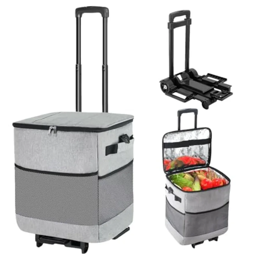 Collapsible Large Rolling Cooler 60-Can3-in-1 Insulated Soft Cooler Bag Adjustable WheelsandHandle Rolling Cooler Cart for Beac
Collapsible Large Rolling Cooler 60-Can3-in-1 Insulated Soft Cooler Bag Adjustable WheelsandHandle Rolling Cooler Cart for Beac