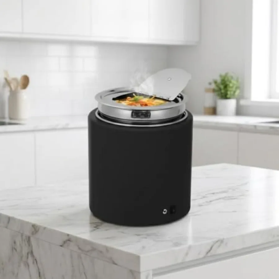 11.6 Quart Commercial Soup Warmer Electric Large Soup Kettle with Hinged Lid and Detachable Stainless Steel Interior Pot for Re
11.6 Quart Commercial Soup Warmer Electric Large Soup Kettle with Hinged Lid and Detachable Stainless Steel Interior Pot for Re