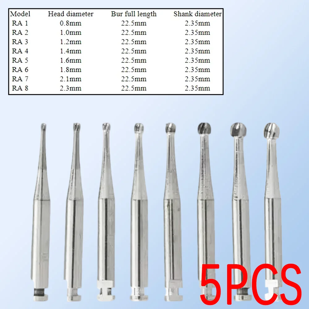 5 PCS Precision Dental Instruments Tungsten Carbide Burs 1 PCS Low Speed Round RA Series High Efficiency for Pro Dental Use
5 PCS Precision Dental Instruments Tungsten Carbide Burs 1 PCS Low Speed Round RA Series High Efficiency for Pro Dental Use