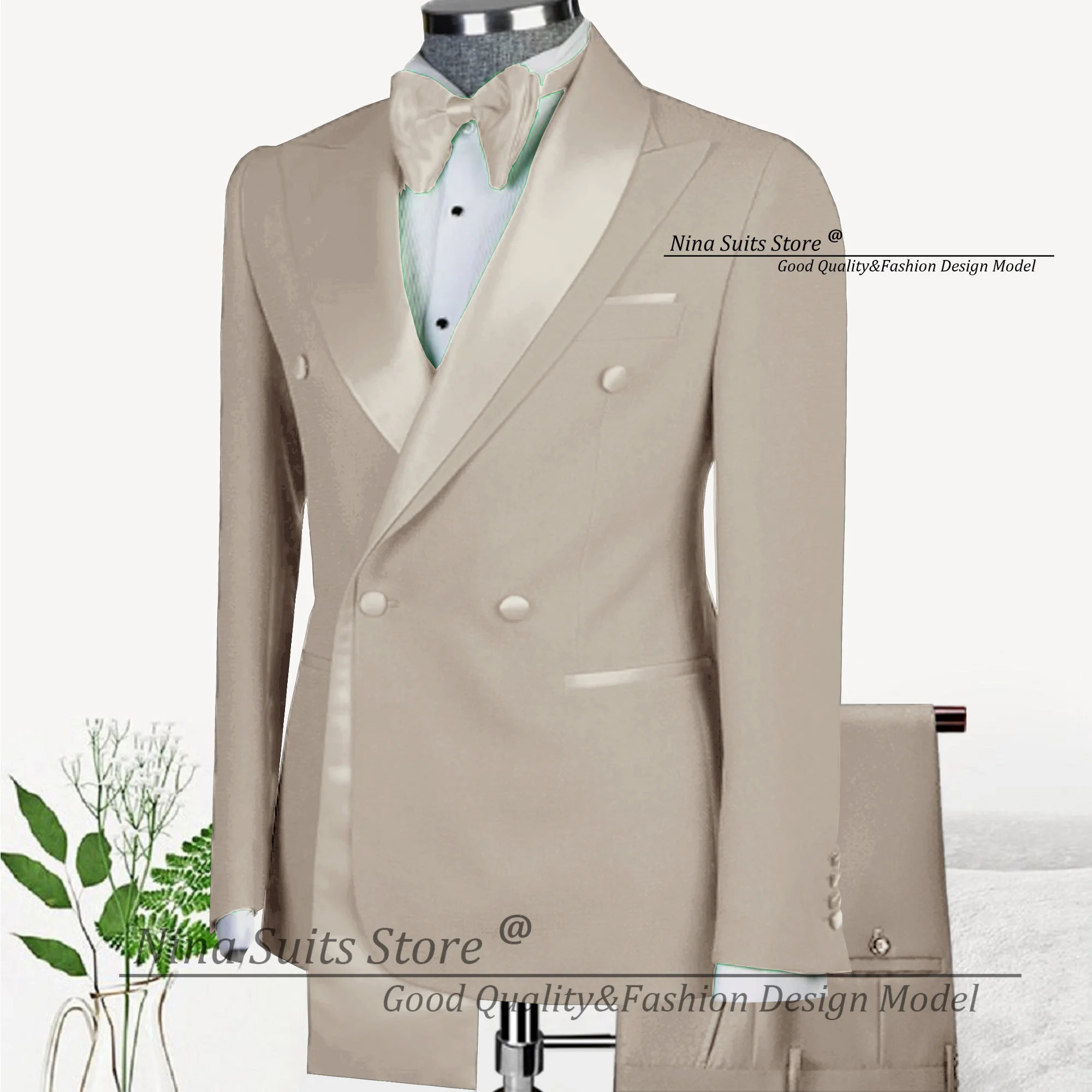 Nina Store 2025 New Suits 2-piece Men's Cocktail Party set Jacket with Satin Ribbon Pants Slim Fit Groom's Wedding Costume
Nina Store 2025 New Suits 2-piece Men's Cocktail Party set Jacket with Satin Ribbon Pants Slim Fit Groom's Wedding Costume