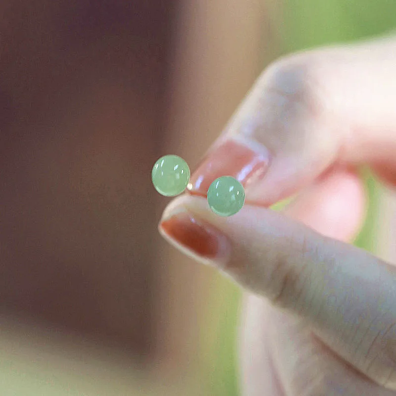 Buyee 925 Sterling Silver Female Stud Earring 8mm Natural Jade Simple Earring for Women Fashion Round Fine Jewelry Earring Gift
Buyee 925 Sterling Silver Female Stud Earring 8mm Natural Jade Simple Earring for Women Fashion Round Fine Jewelry Earring Gift