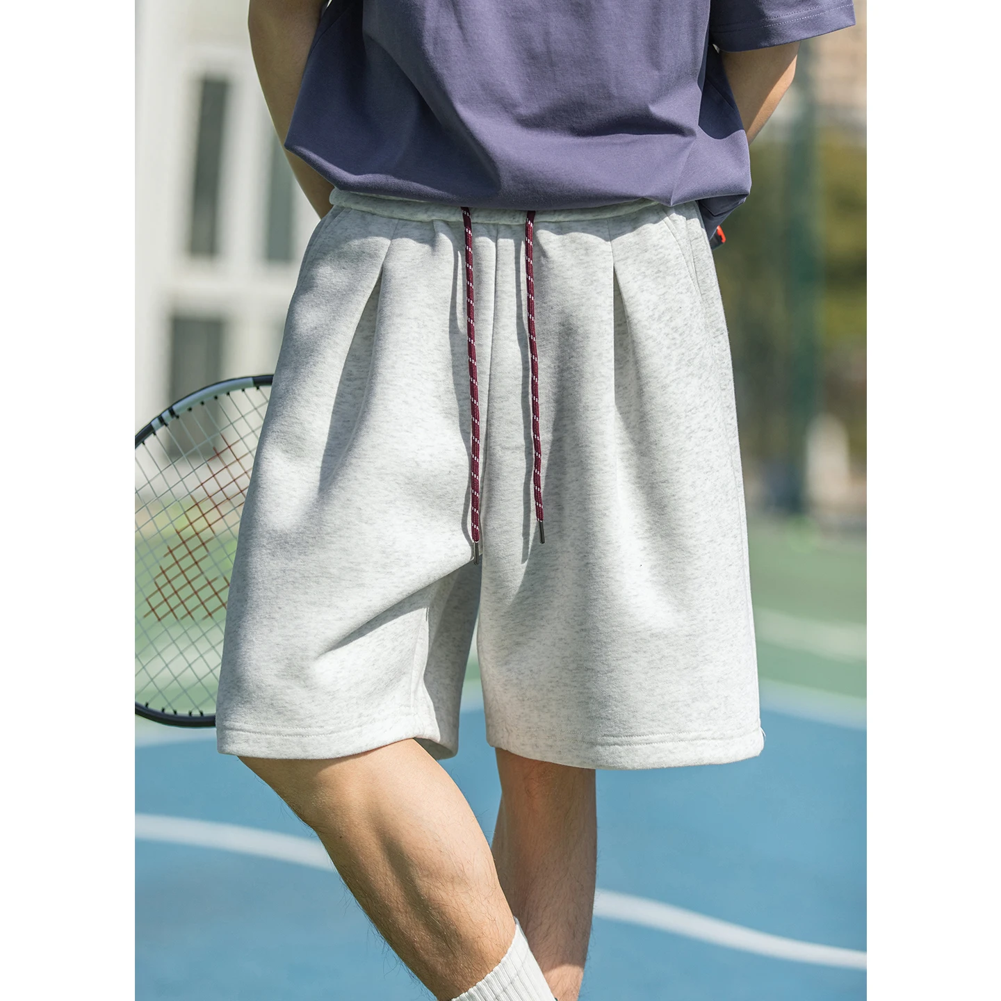 summer brand three-dimensional pleated men's loose casual shorts, contrasting color drawstring baggy sports knee length pants
summer brand three-dimensional pleated men's loose casual shorts, contrasting color drawstring baggy sports knee length pants