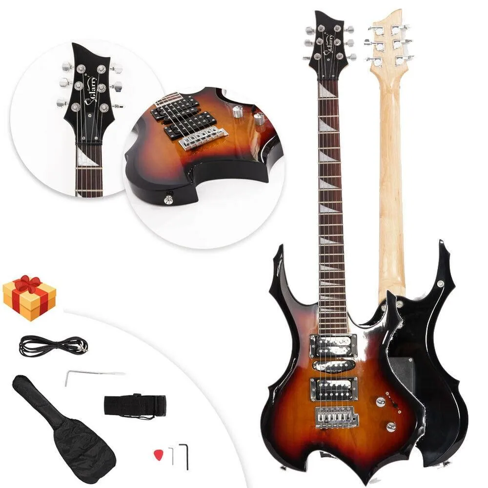 Burning Fire Style Sunset Right-Handed Basswood Electric Guitar Set
Burning Fire Style Sunset Right-Handed Basswood Electric Guitar Set