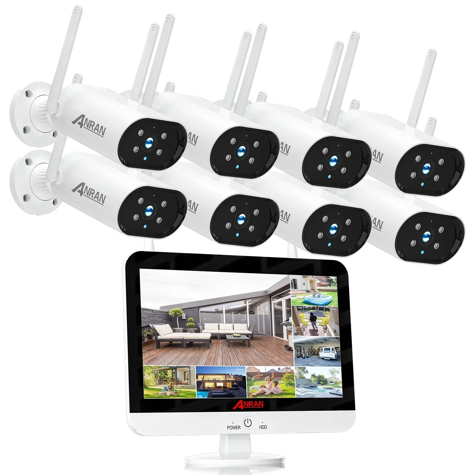 ANRAN hd 3mp cctv video camera set HD 12.5" LCD Monitor 1296p wifi camera wireless security cctv camera system
ANRAN hd 3mp cctv video camera set HD 12.5" LCD Monitor 1296p wifi camera wireless security cctv camera system