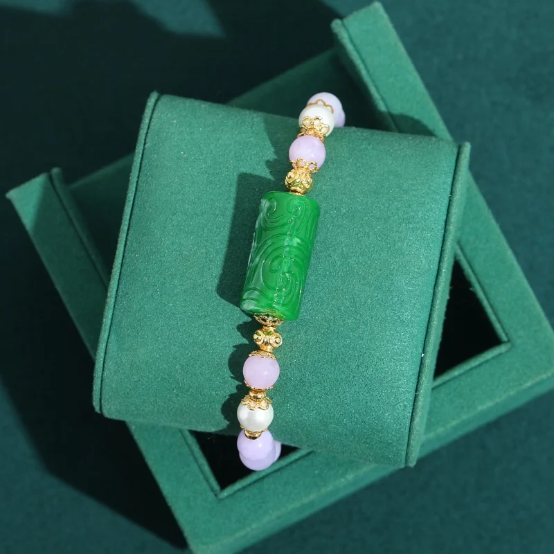 Vintage Purple Natural Stone Bracelet Beads Jade Gold Color For Lady Adjustable Jewelry Luxury Party High Quality Accessories
Vintage Purple Natural Stone Bracelet Beads Jade Gold Color For Lady Adjustable Jewelry Luxury Party High Quality Accessories