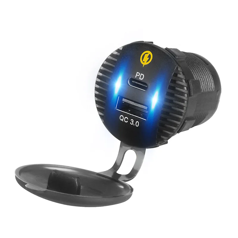 36W PD Power Delivery Type C USB Car Charger Socket QC 3.0 USB 12V/24V Car Power Waterproof for Motorcycle Marine Boat RV ATV
36W PD Power Delivery Type C USB Car Charger Socket QC 3.0 USB 12V/24V Car Power Waterproof for Motorcycle Marine Boat RV ATV