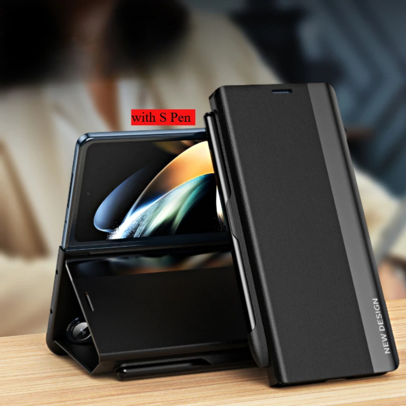 Чехол из искусственной кожи для Samsung Z Fold 6/54/3, чехол для телефона, откидная крышка, присоска, слот для ручки с S PEN
Чехол из искусственной кожи для Samsung Z Fold 6/54/3, чехол для телефона, откидная крышка, присоска, слот для ручки с S PEN