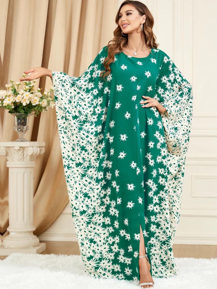 Elegant Muslim Dress Women Print Abaya Bat Sleeve Morocco Party Dress Kaftan Turkey Arab Long Robe Vestidos Dubai Maxi Dresses
Elegant Muslim Dress Women Print Abaya Bat Sleeve Morocco Party Dress Kaftan Turkey Arab Long Robe Vestidos Dubai Maxi Dresses