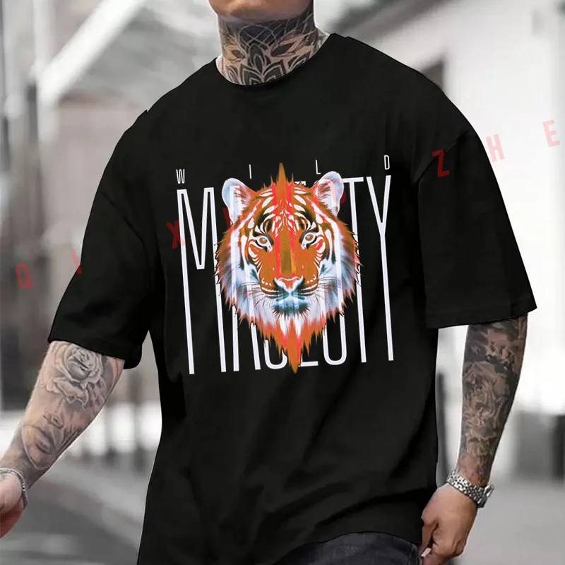 The Head Of A Tiger In The Middle Men's T-Shirt Moto Casual High Quality Cotton Round Neck Short Sleeved Tops
The Head Of A Tiger In The Middle Men's T-Shirt Moto Casual High Quality Cotton Round Neck Short Sleeved Tops