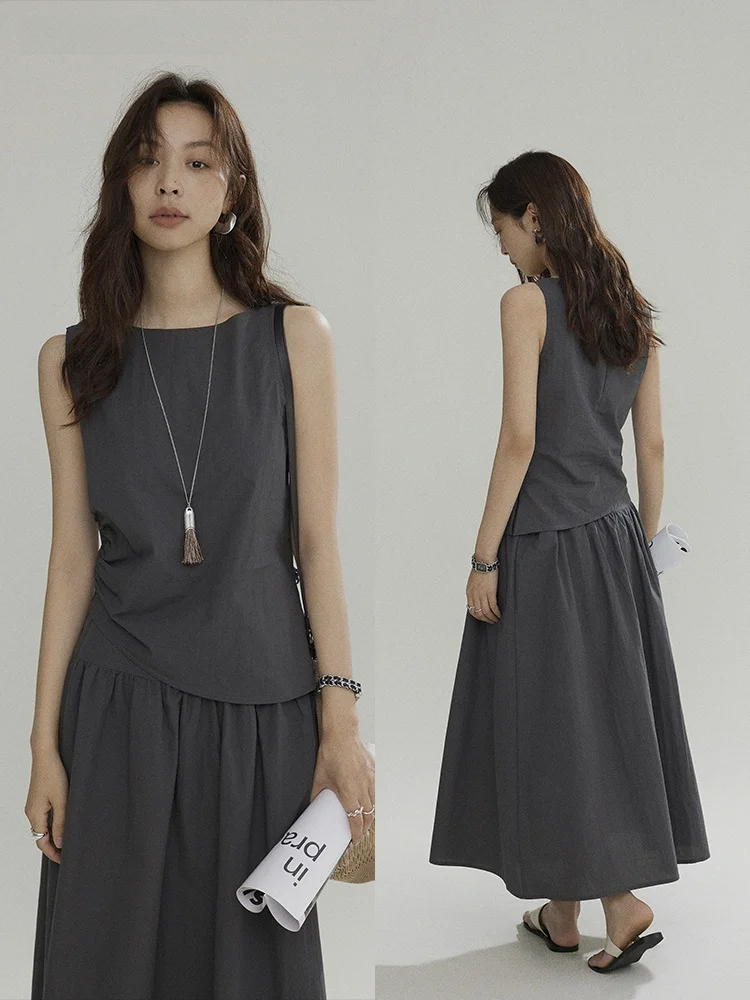 Joli Choose Summer New Style Women's Fashion Set Cotton One-Shoulder Vest And Flower Bud Skirt High-End Feeling Clothes
Joli Choose Summer New Style Women's Fashion Set Cotton One-Shoulder Vest And Flower Bud Skirt High-End Feeling Clothes