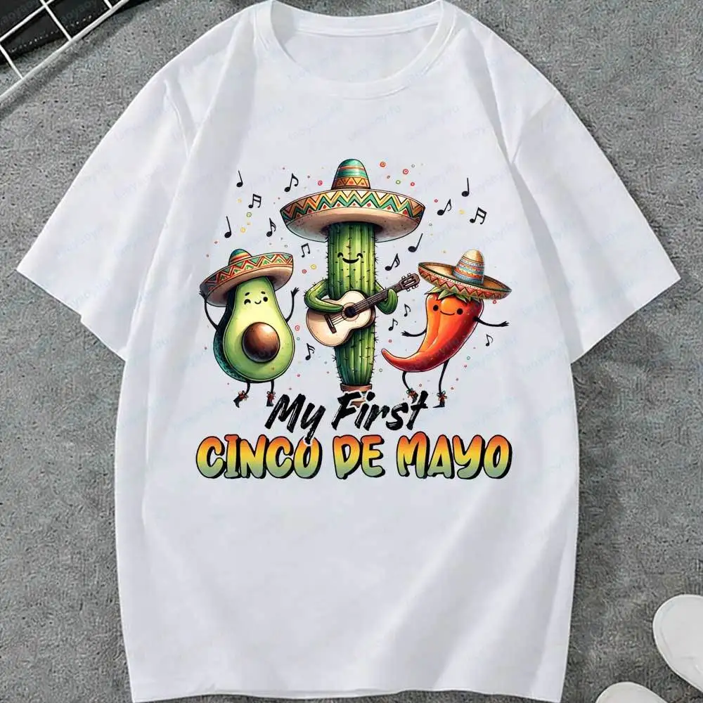 Cinco De Mayo My First Cinco De Mayo T-Shirt Cute Avocado Cactus Chili Sombrero Fiesta Graphic Cotton Short Sleeve Casual Tops
Cinco De Mayo My First Cinco De Mayo T-Shirt Cute Avocado Cactus Chili Sombrero Fiesta Graphic Cotton Short Sleeve Casual Tops