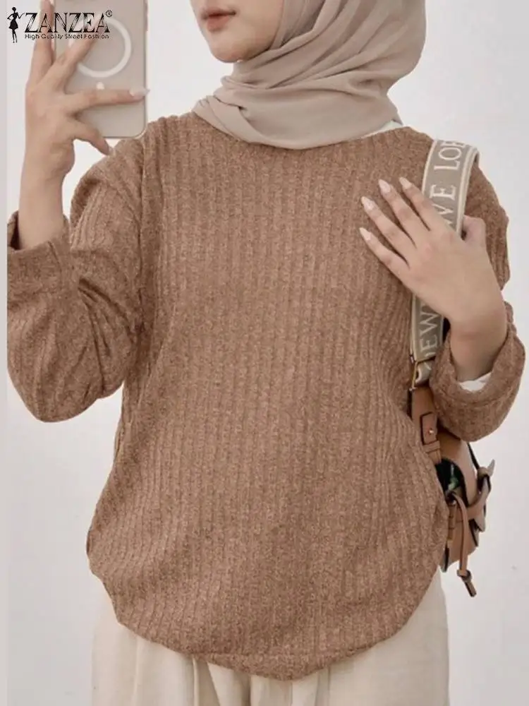 ZANZEA Women Muslim Blouse Fashion Spring Long Sleeve Knitted Tops Vintage Solid Dubai Turkey Abaya Shirt Loose Islamic Clothing
ZANZEA Women Muslim Blouse Fashion Spring Long Sleeve Knitted Tops Vintage Solid Dubai Turkey Abaya Shirt Loose Islamic Clothing