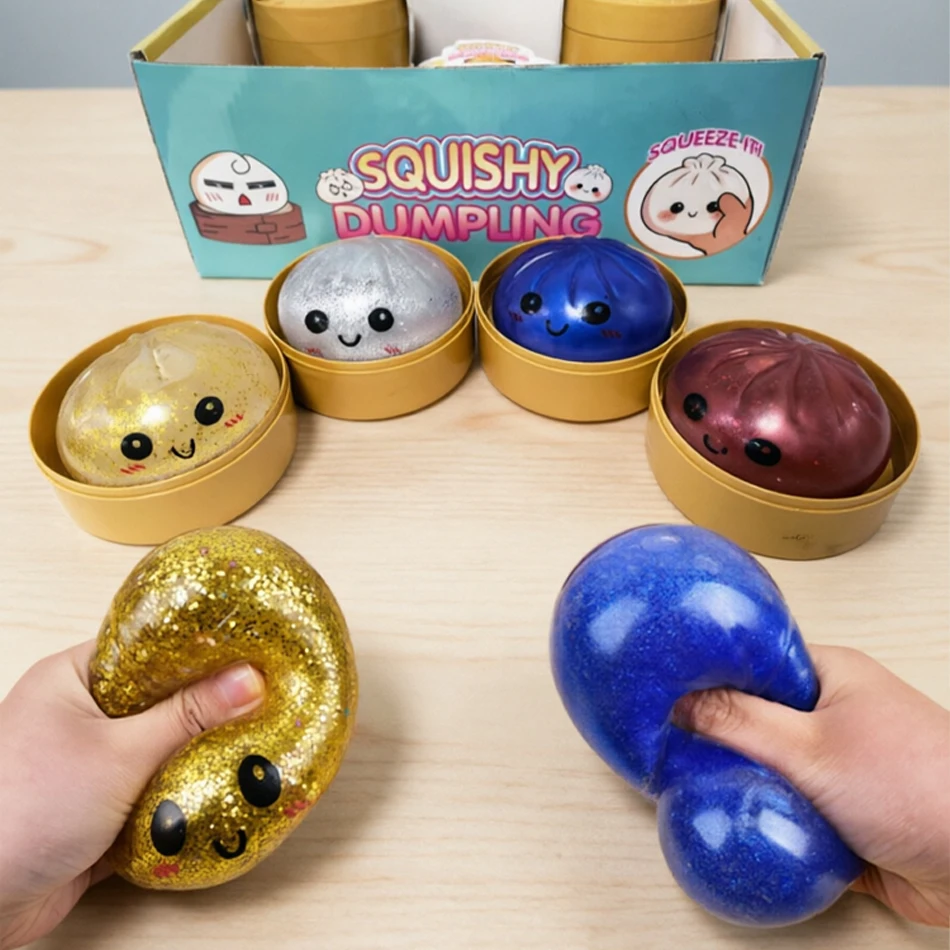 Simulation Colorful Dumpling Squishies Squishy Squeeze Stress Ball Sensory Fidget Toy with Steamer for Stress Relief Decor Gift
Simulation Colorful Dumpling Squishies Squishy Squeeze Stress Ball Sensory Fidget Toy with Steamer for Stress Relief Decor Gift