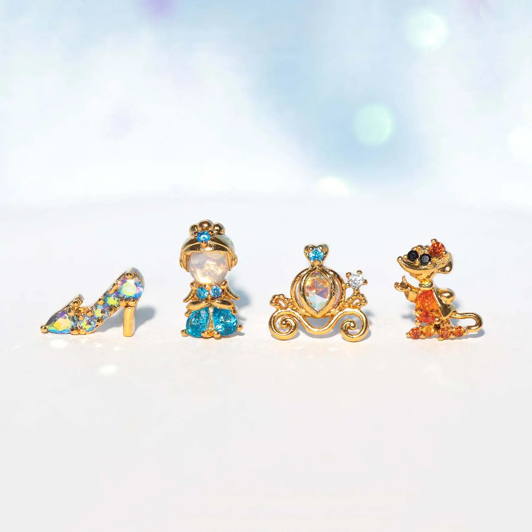 925 Silver Needles New Arrival Colorful Crystal Fairy Snow White Stud Earrings Set for Women Gold Color Girl's Jewelry
925 Silver Needles New Arrival Colorful Crystal Fairy Snow White Stud Earrings Set for Women Gold Color Girl's Jewelry