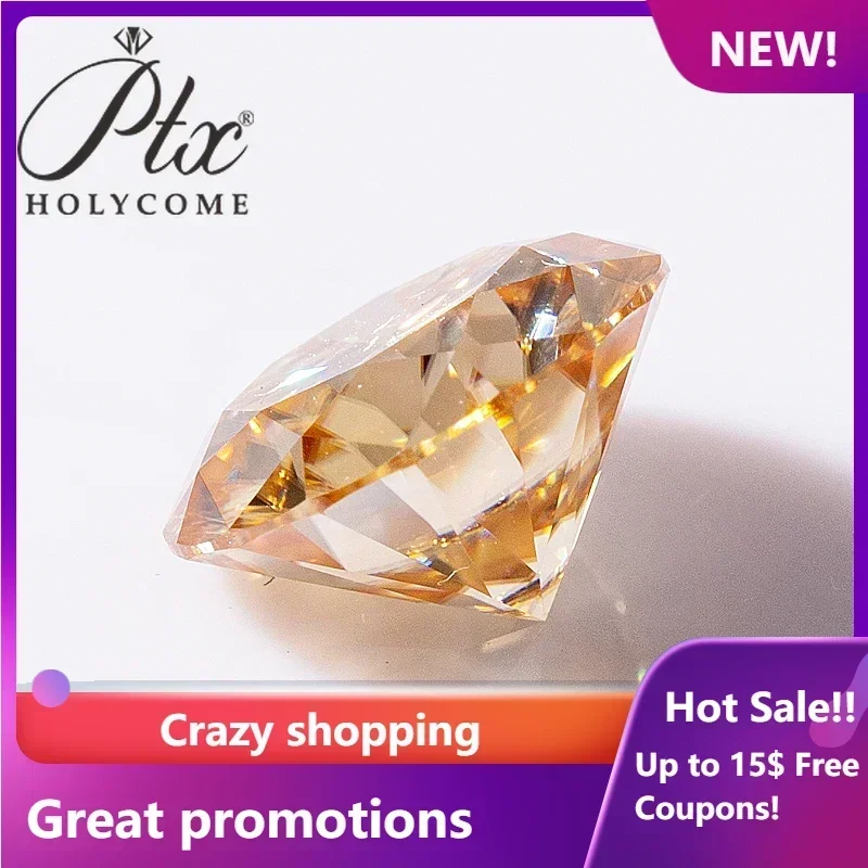 Loose Round Champagne Lab Grown Gemstone Moissanite VVS1 Excellent Cutting Top Diamonds Stone for diy beads silver 925 jewelry
Loose Round Champagne Lab Grown Gemstone Moissanite VVS1 Excellent Cutting Top Diamonds Stone for diy beads silver 925 jewelry