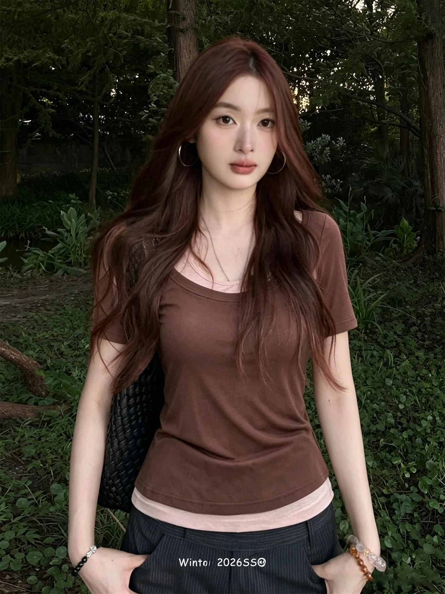 Korean Style U-Neck Short Sleeve T-Shirt Women Summer Wear Underwear Tank Top Two-Piece Slimming Sexy Girl Casual Style Top
Korean Style U-Neck Short Sleeve T-Shirt Women Summer Wear Underwear Tank Top Two-Piece Slimming Sexy Girl Casual Style Top