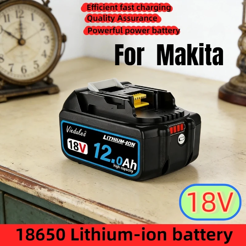 Viedakes 12Ah for Makita 18V battery, hot selling 18v tools batteries, replaceable DHR202 DJV182 DDF487 DTW700 DGA404 DTD173.
Viedakes 12Ah for Makita 18V battery, hot selling 18v tools batteries, replaceable DHR202 DJV182 DDF487 DTW700 DGA404 DTD173.