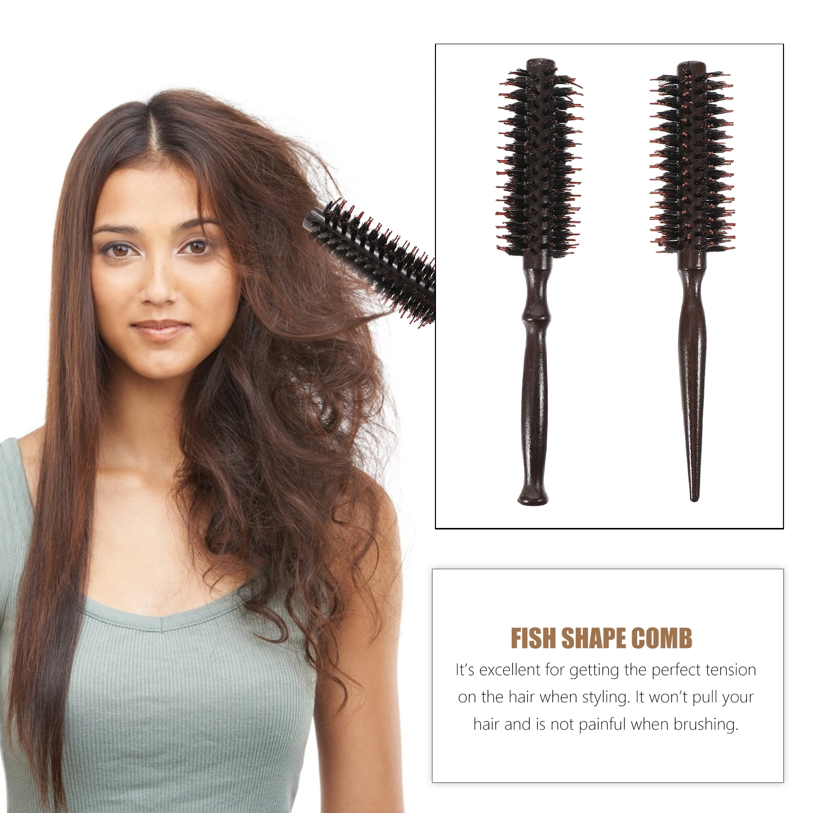 Wooden Comb Boar Bristle Hair Brush Round Tail Women Hairstyling Curly Smooth Massage Scalp Care Long Lasting Comfortable Use
Wooden Comb Boar Bristle Hair Brush Round Tail Women Hairstyling Curly Smooth Massage Scalp Care Long Lasting Comfortable Use