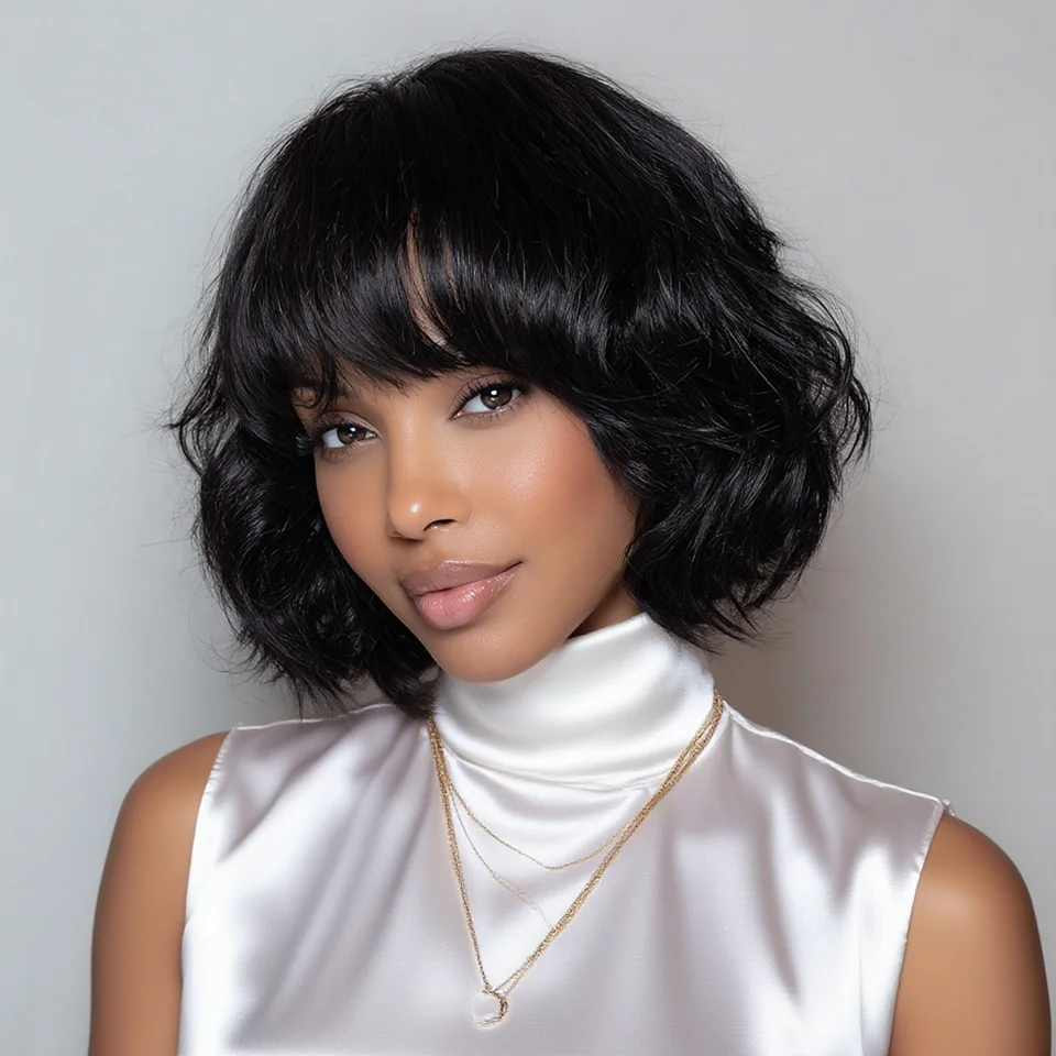 Парик Put On And Go Bob с челкой Бесклеевой кружевной короткий волнистый парик Боб Натуральный цвет Парик Боб 100% человеческие волосы Объемная волна Боб парики
Парик Put On And Go Bob с челкой Бесклеевой кружевной короткий волнистый парик Боб Натуральный цвет Парик Боб 100% человеческие волосы Объемная волна Боб парики