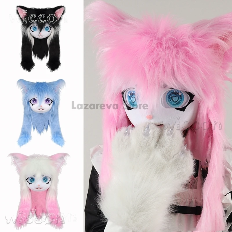 Fursuit Mask Head Helmet Kigurumi Headsets Furry Cosplay Clothes Costumes Comiket Furries Rubbit Doll Cat Costumes Animeal Cospl
Fursuit Mask Head Helmet Kigurumi Headsets Furry Cosplay Clothes Costumes Comiket Furries Rubbit Doll Cat Costumes Animeal Cospl