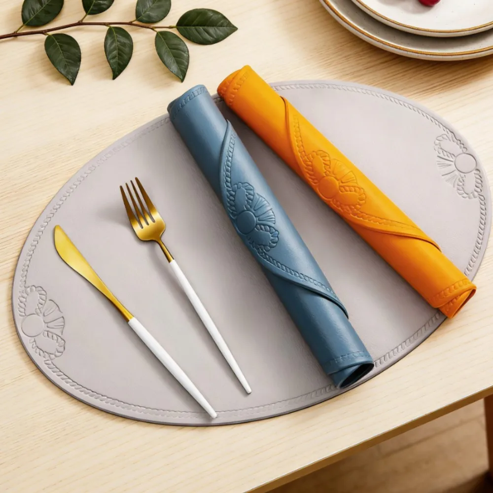 1/6/10PCS Embossed Bow Placemats Set Faux Leather for Kitchen Dining Table Luxury Wedding Tableware Cafe Table Pad Gift Set
1/6/10PCS Embossed Bow Placemats Set Faux Leather for Kitchen Dining Table Luxury Wedding Tableware Cafe Table Pad Gift Set