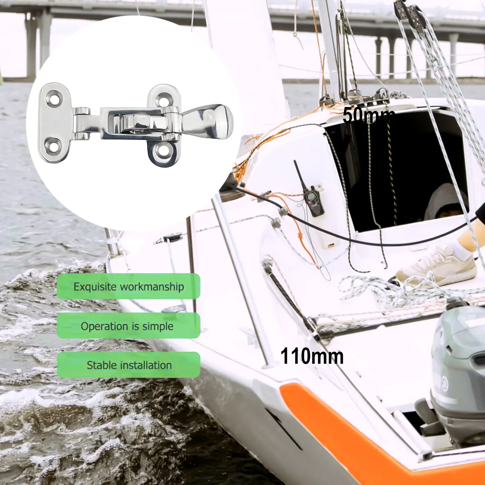 Замок дверной защелки для шкафчика, защита от погремушки, простая установка, удерживающий зажим, запасные части морского класса, 110*50 мм, серебристый
Замок дверной защелки для шкафчика, защита от погремушки, простая установка, удерживающий зажим, запасные части морского класса, 110*50 мм, серебристый