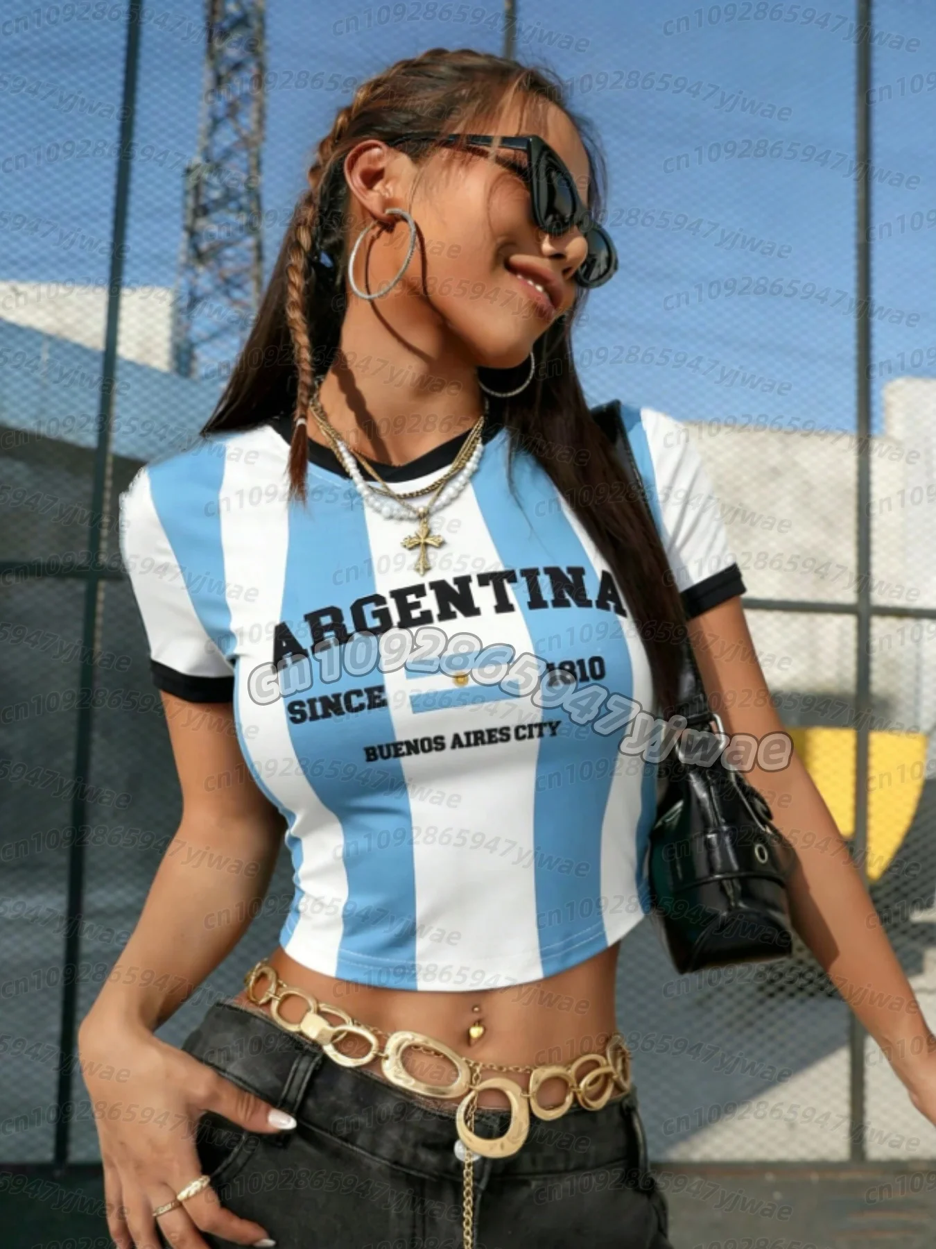 26 Women Cheerleaders Crop Sexy Top Argentina FLAG Soccer O-Neck Short Sleeve Jersey T-Shirt Tees Hip Hop kids adult T-Shirt
26 Women Cheerleaders Crop Sexy Top Argentina FLAG Soccer O-Neck Short Sleeve Jersey T-Shirt Tees Hip Hop kids adult T-Shirt